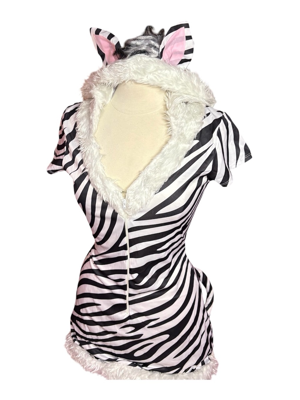 Y2K spirit Halloween mcbling hooded zebra Halloween costume